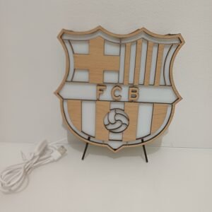 Lámpara quitamiedos personalizada de madera con nombre